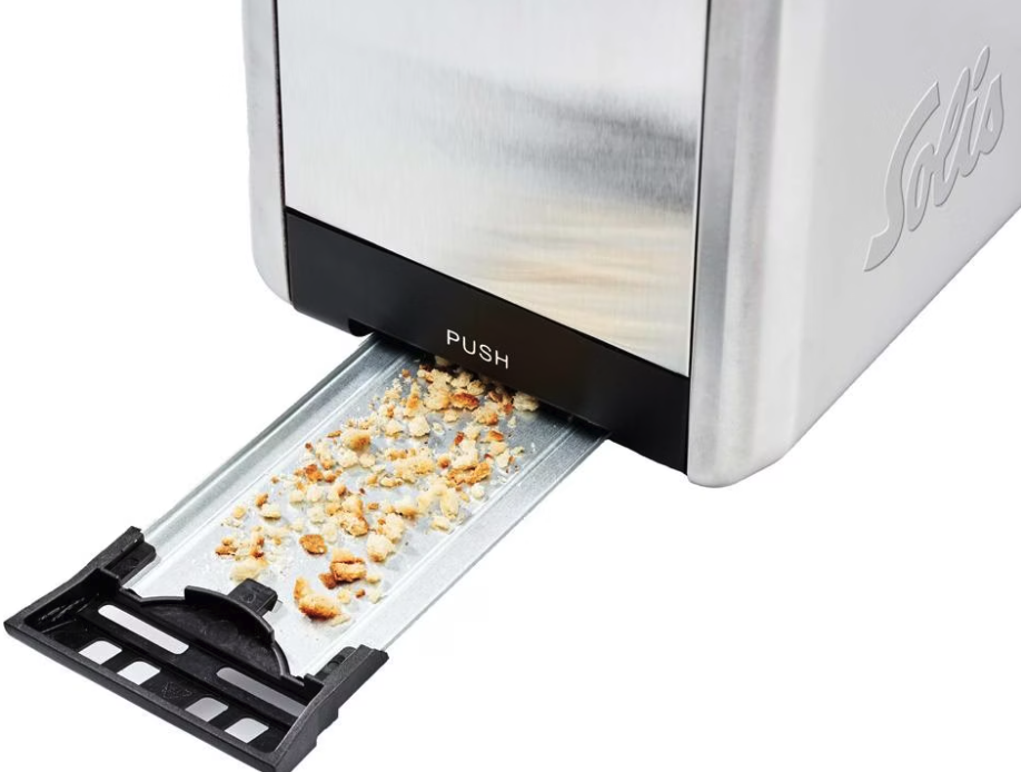 (28x19cm) Steel Toaster Typ 8002 Brotröster für 2 Scheiben mit Auftaufunktion / Warmhaltefunktion (92011) - Silber