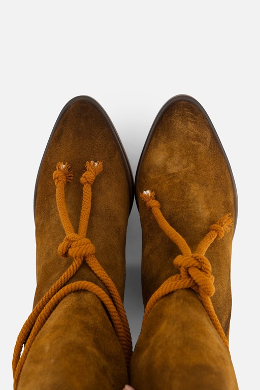 Lazamani Western Cowboylaarzen cognac Suede