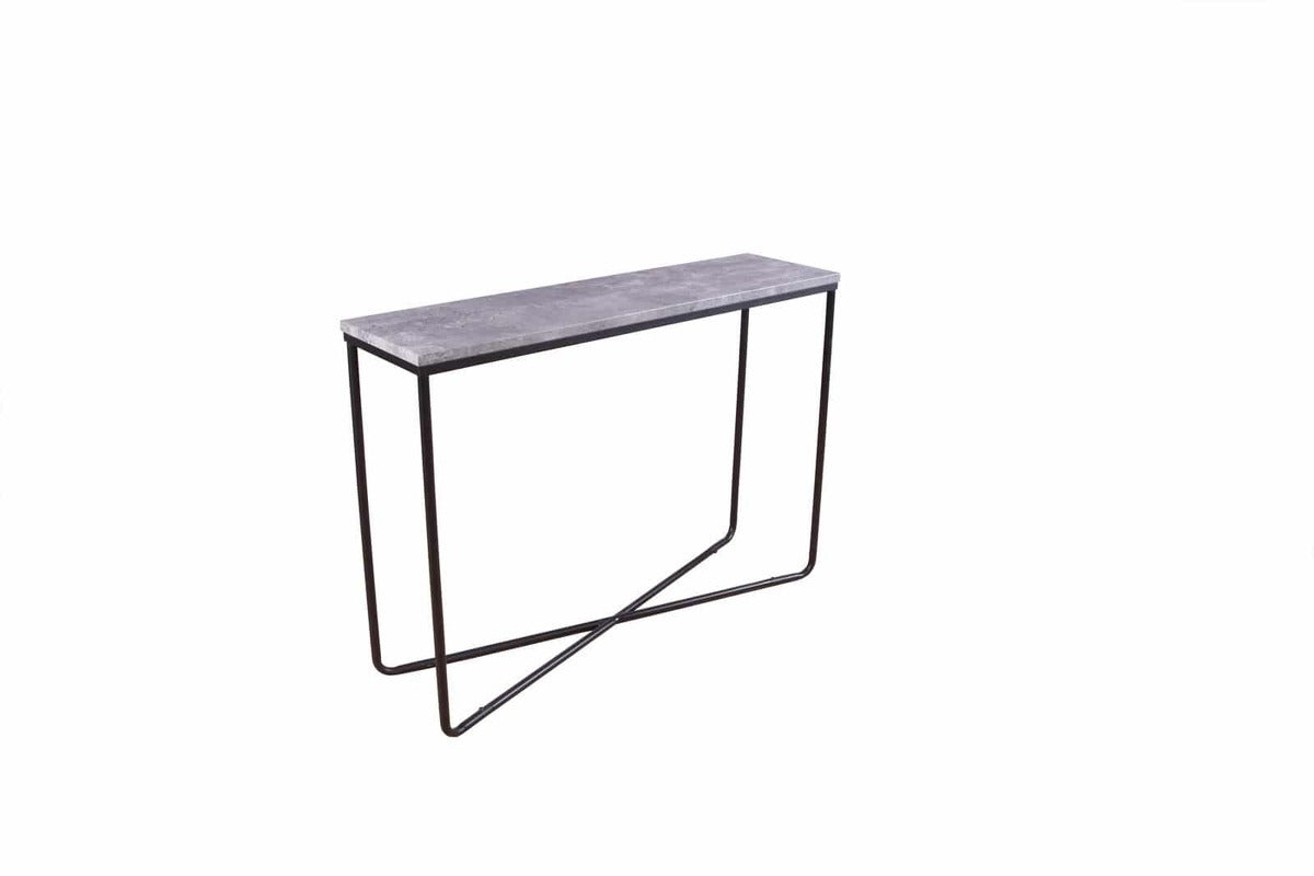 FjÃ´rd - Sidetable Zwart Betonlook 110cm - MDF - Palace