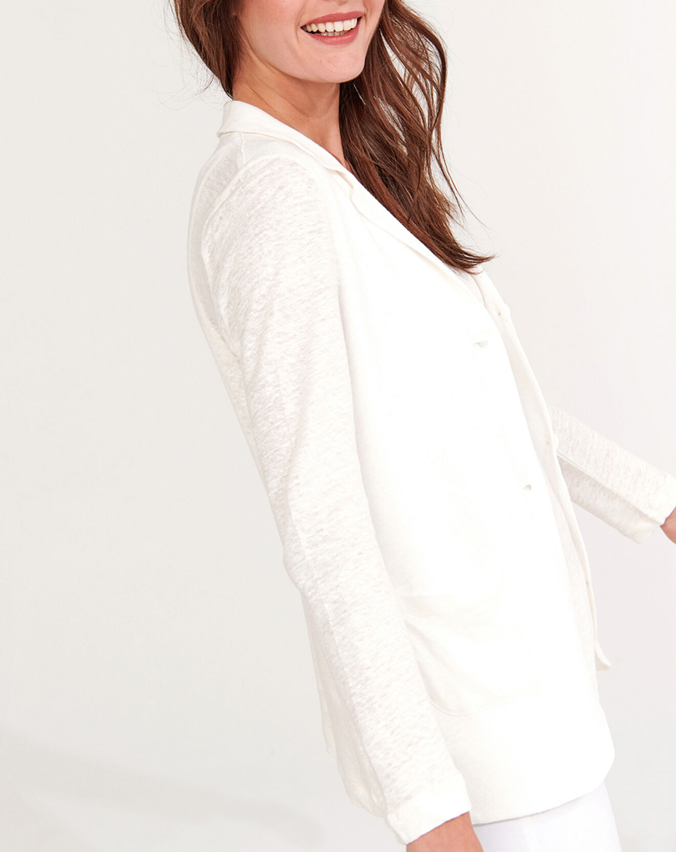 Lauren Vidal Veste 100% Lin Essential écrue