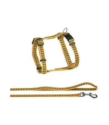 Coleira para gato Flamingo Bright com guia