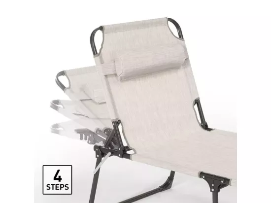 Bain de soleil pliant en aluminium transat de plage PINNACLE