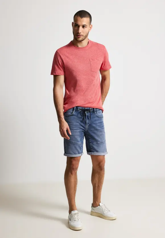 Relaxed Fit Jeansshorts - sports blue random wash