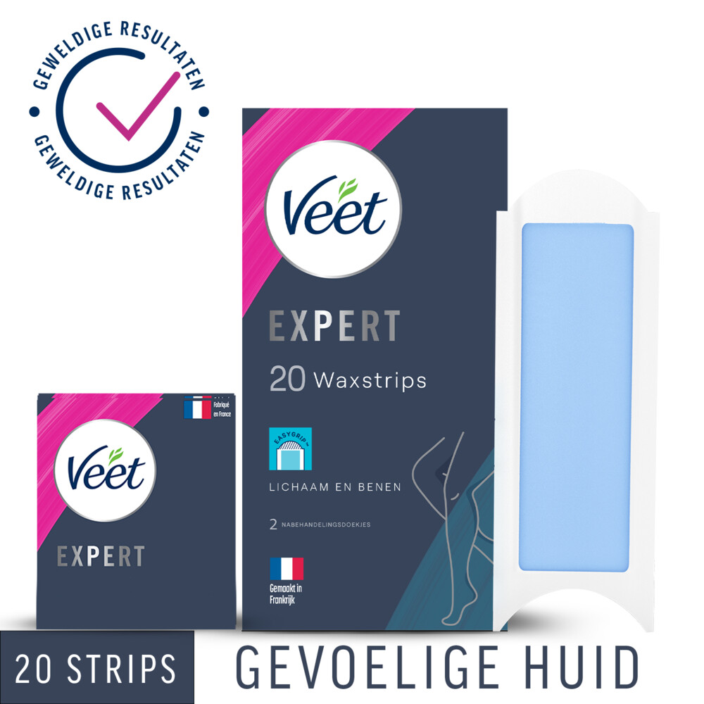 Veet Expert Koude Waxstrips Benen Sensitive20 stuks