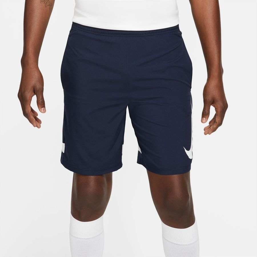 Nike Short d'Entraînement Dri-FIT Academy Woven - Bleu Foncé/Blanc