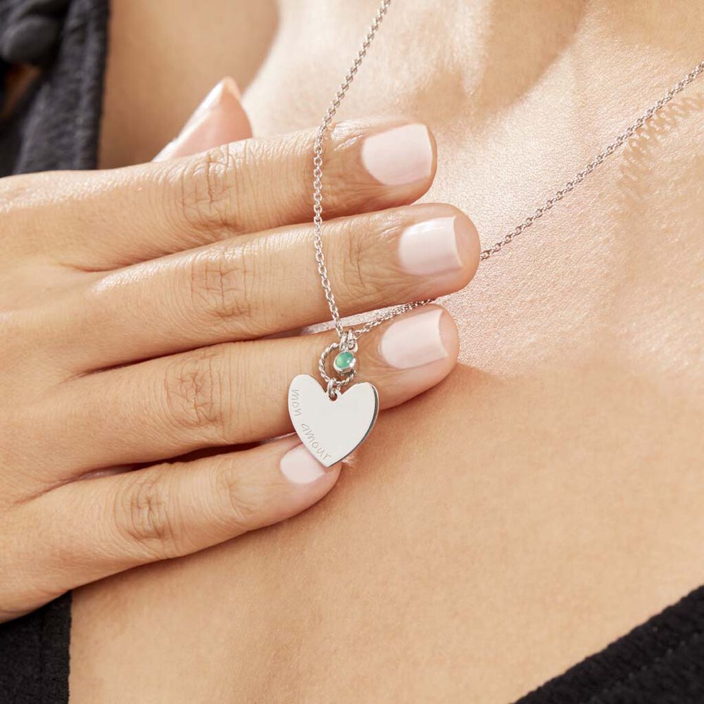 Collier Argent Pero Onyx