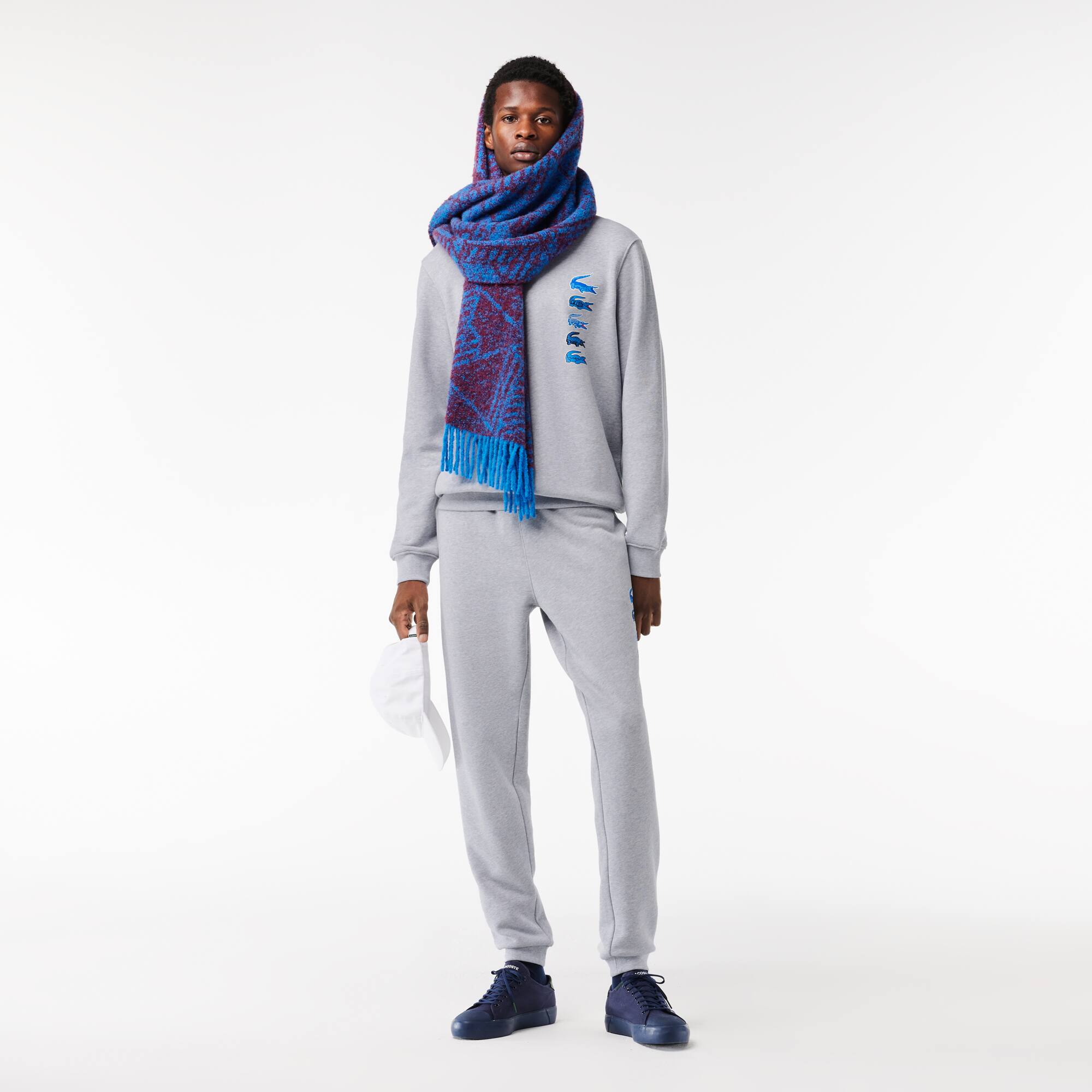 Jogger-Sweatshirt mit Croc-Aufdruck Sweatshirts - Grau - Lacoste - Herren