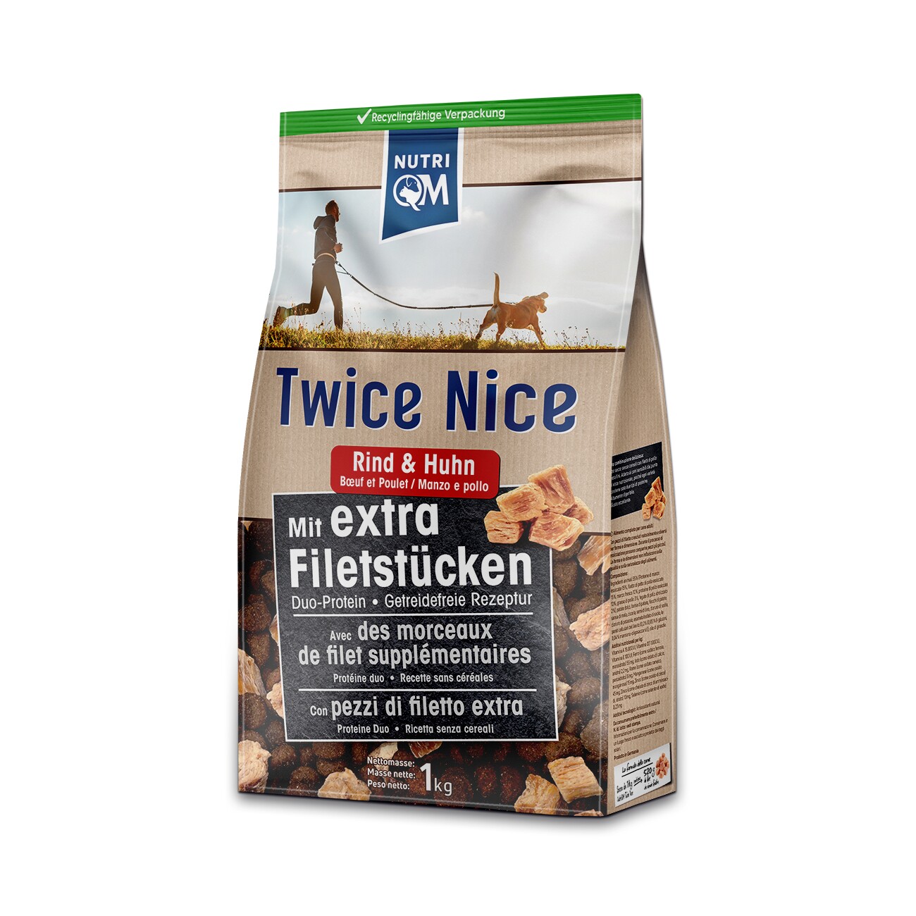 NutriQM Twice Nice Rind und Huhn 4 kg