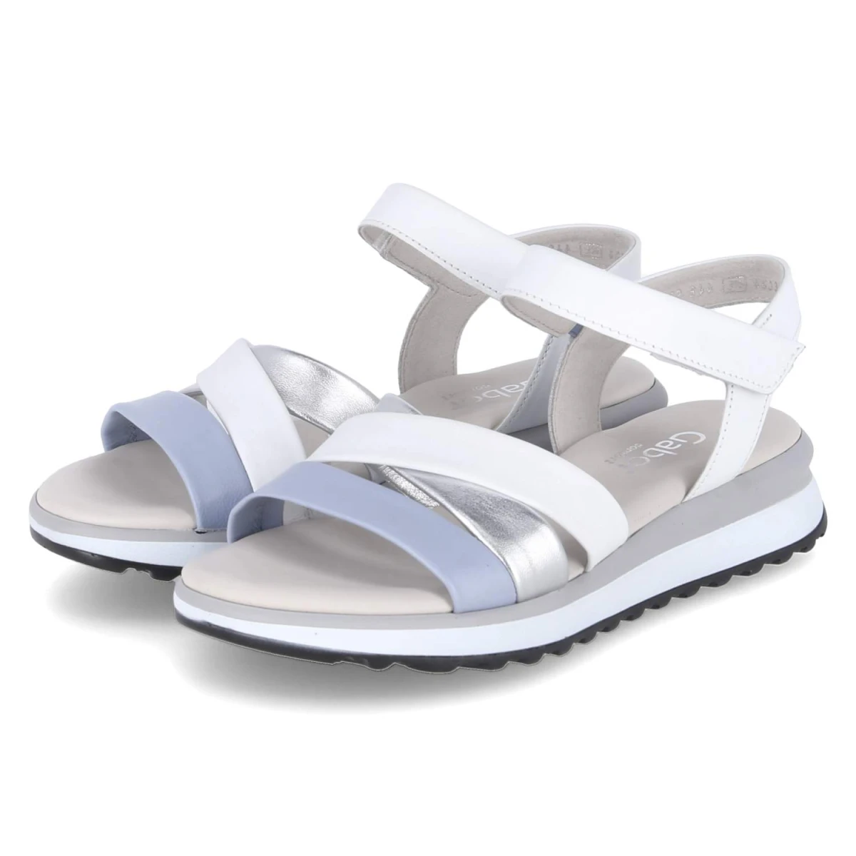 GaborSandalen - sky/silber/weiss