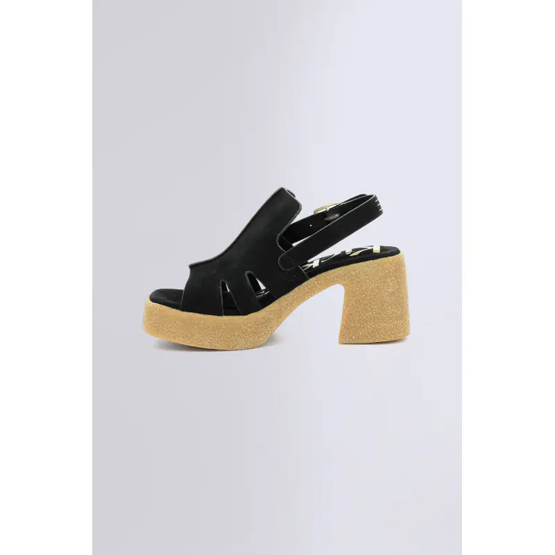 Kick charlie Noir SANDALES Cuir Femme