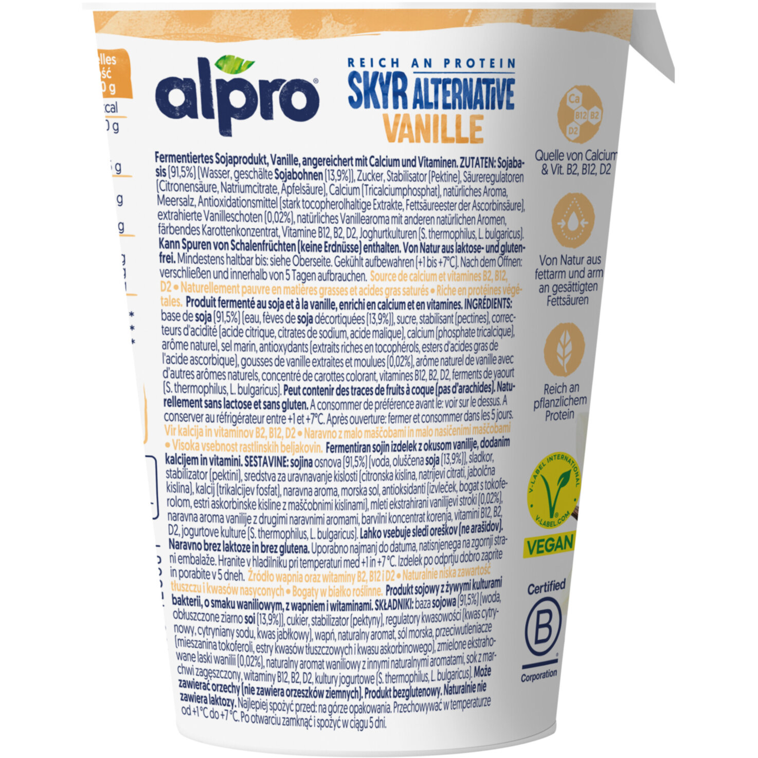 Alpro Skyr Joghurtalternative Vanille Geschmack -