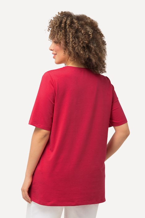 T-Shirt, A-Linie, Rundhalsausschnitt, Halbarm