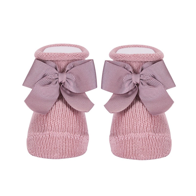 Condor Condor chaussettes avec noeud rose pâle
