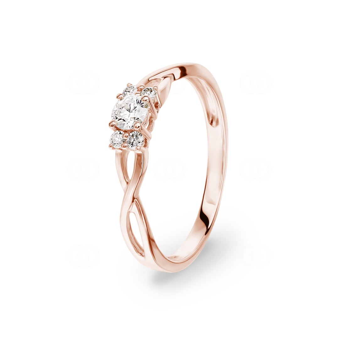 0.25 Karat Diamantring 750/18 K Roségold