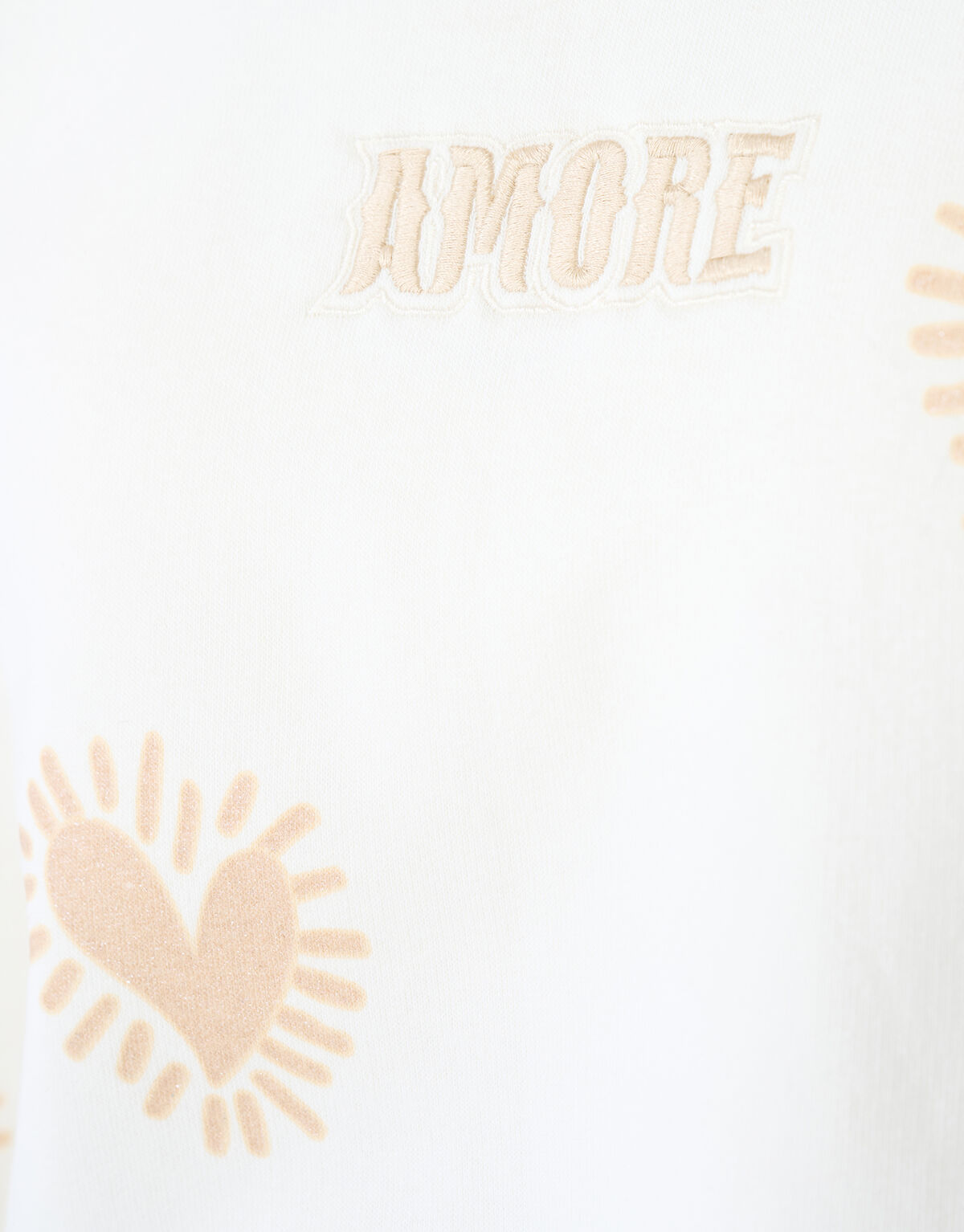 Amore Artwork Sweater Gebroken Wit