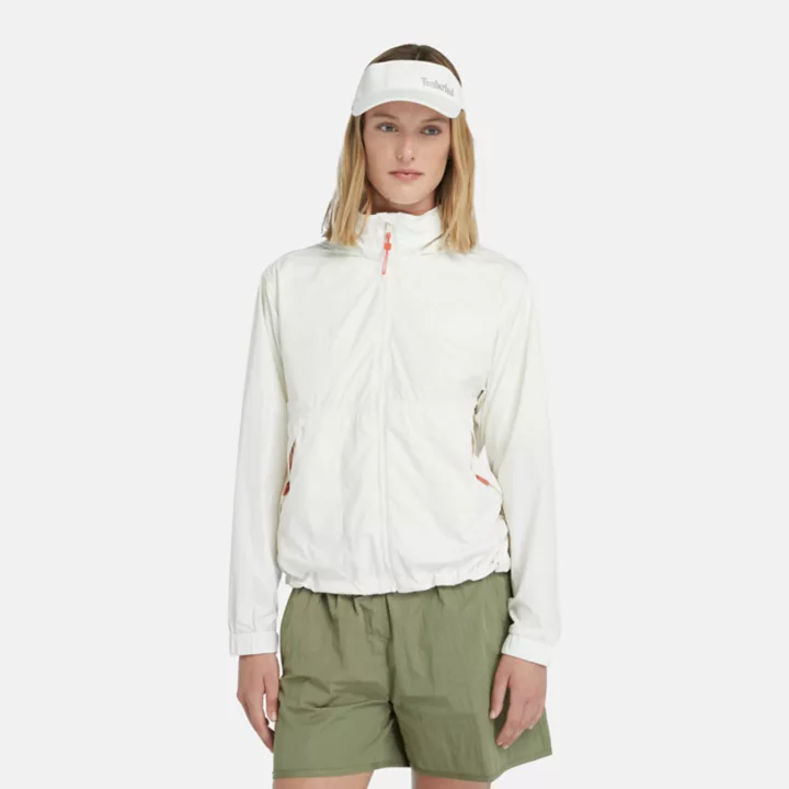 Coupe-vent anti-UV pour femme en blanc