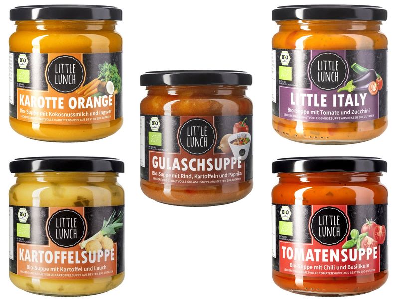 Little Lunch Suppen Klassiker Set Bio 5 x 350 ml Biologisch zertifizierte Suppen und Eintöpfe