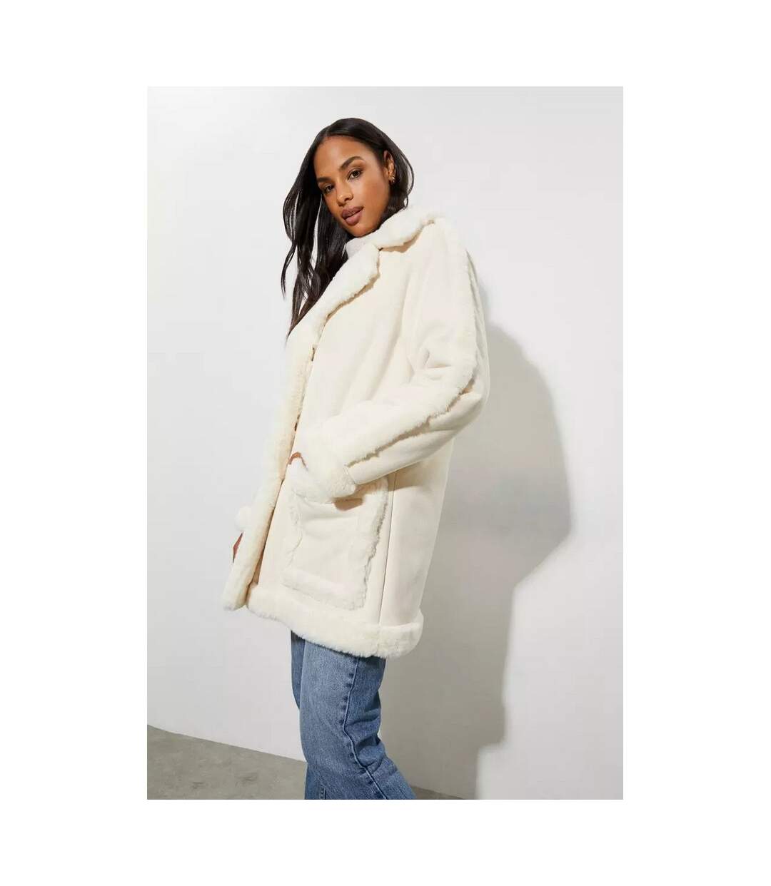 Dorothy Perkins - Manteau LUXE - Femme (Blanc cassé) - UTDP541