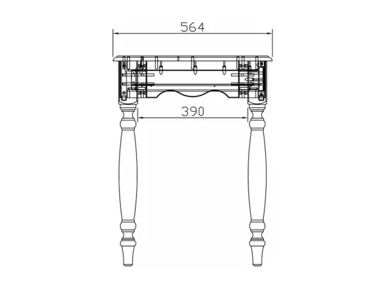 Meuble Secrétaire Blanc Style Anglais 4 Tiroirs 7 Niches L 100 H 114.3 P 56.4 cm