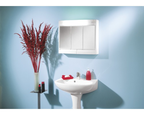 Jokey Sapphire spiegelkast 60 x 18 x 51 cm wit 3-deurs LED IP 20