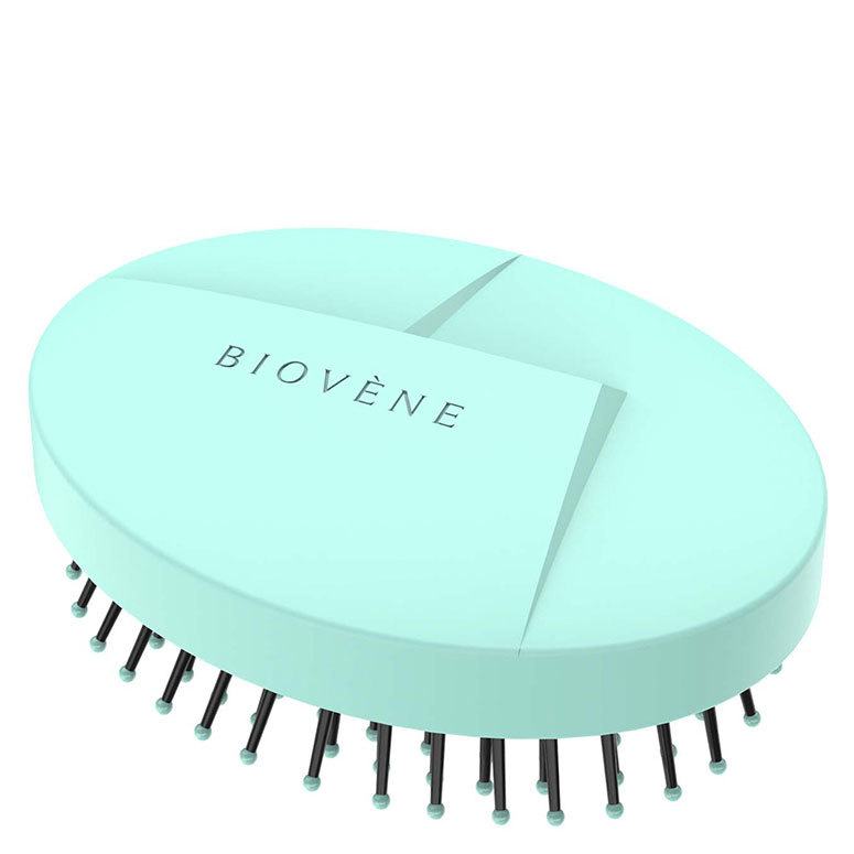 Biovène The Conscious™ Compact Detangling Brush Biodegradable Wet & Dry Brush Mint Green