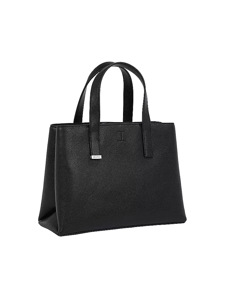 CALVIN KLEIN Tasche - Tote Bag CK PLAQUE Small schwarz