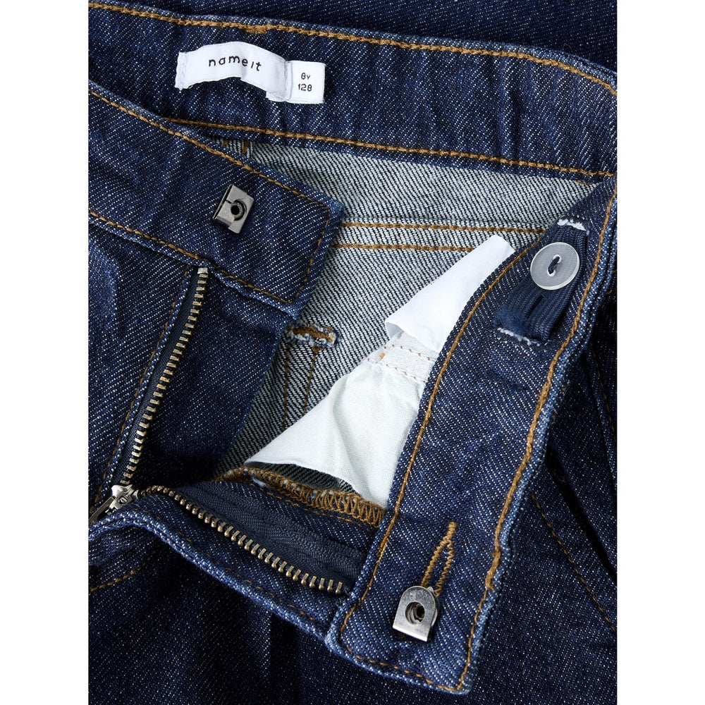 Køb Name It Dark Blue Denim Unwashed Nkfbella Hw W Pleat Jeans 3020-Az L Noos
