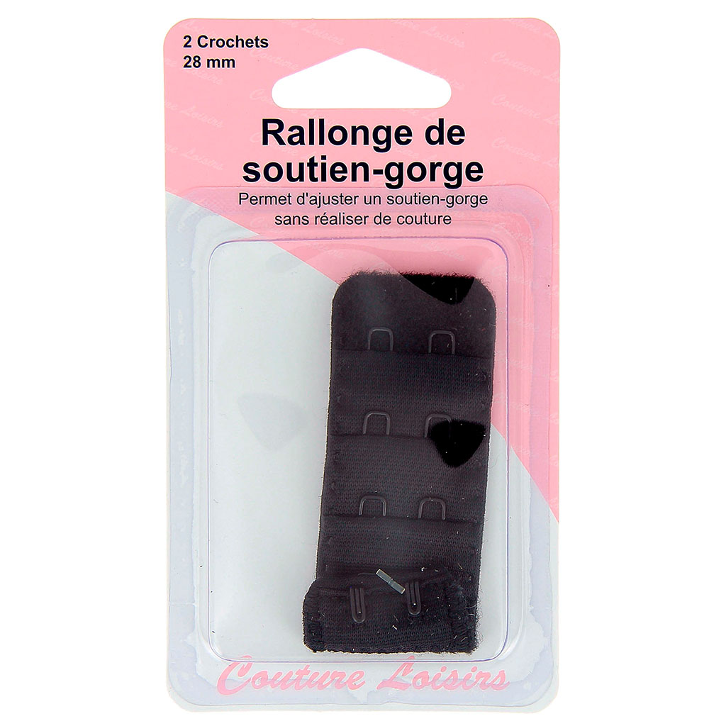 Lot de 2 rallonge de soutien-gorge noirs