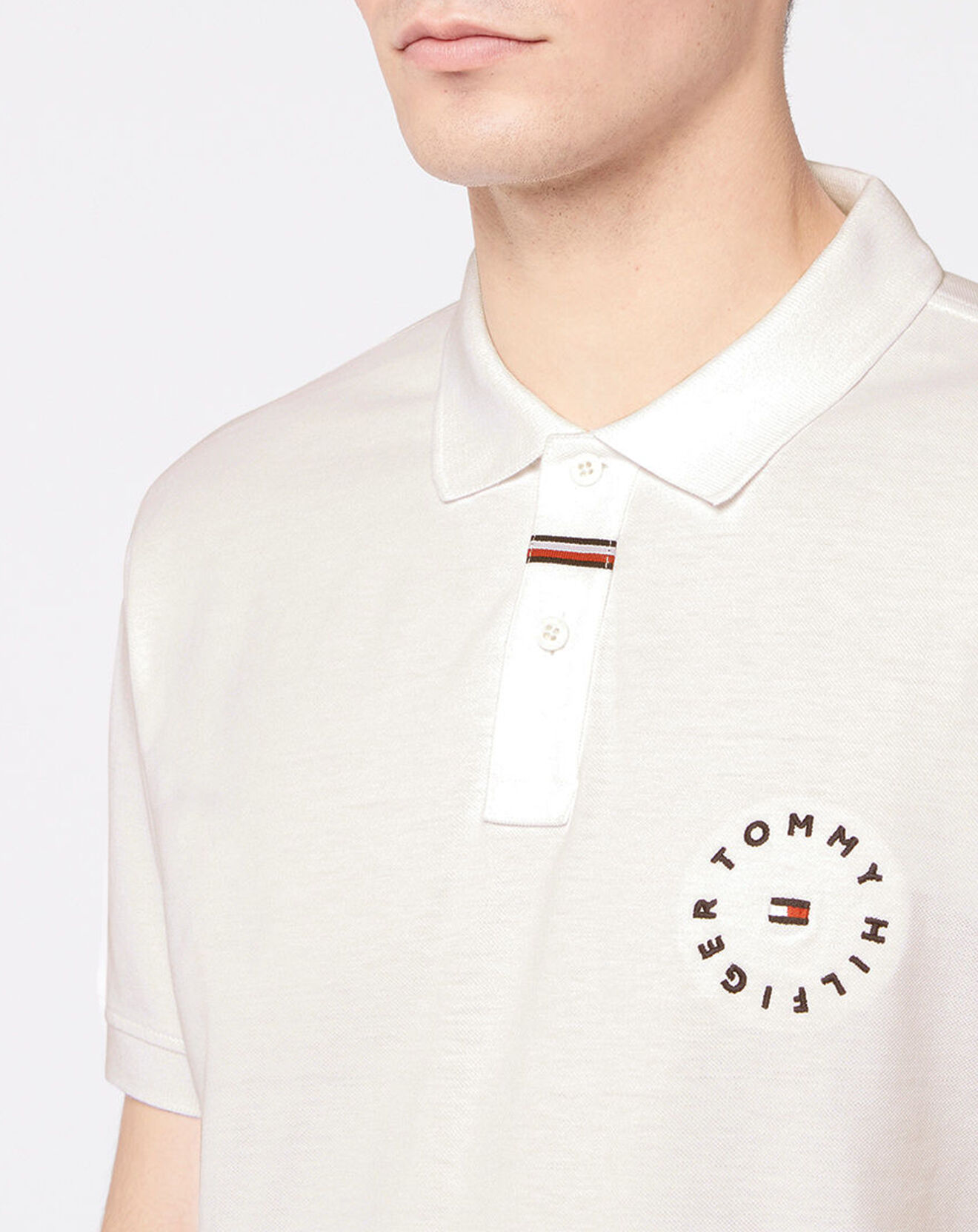 Tommy Hilfiger Polo Roundall Logo blanc