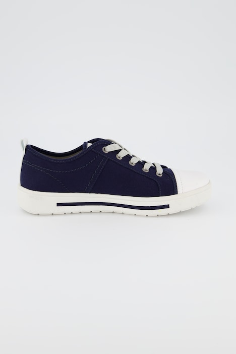 Sneaker, Jana Shoes, Canvas, Lederoptik-Spitze, Weite H