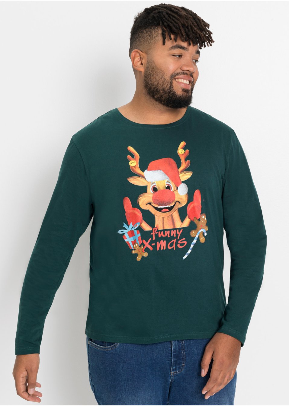 T-shirt manches longues avec motif de Noël