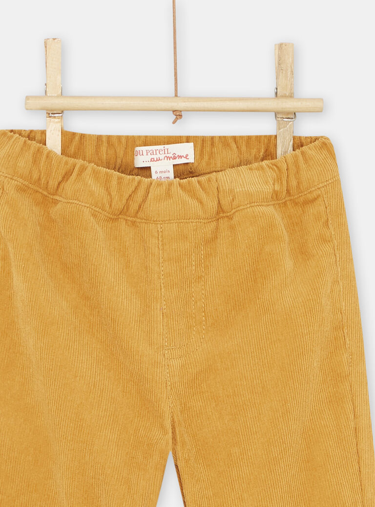 Pantalon en velours miel bébé garçon
