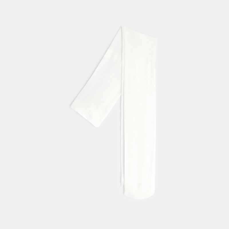 Collants nylon unis blancs fille