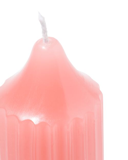 2 bougies dintérieur nervurées Ø3.5x25 naturel/rose