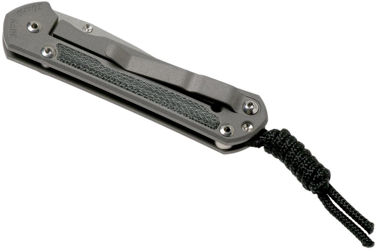 Chris Reeve Sebenza 31 Small Black Canvas Micarta inlay S31-1200 zakmes