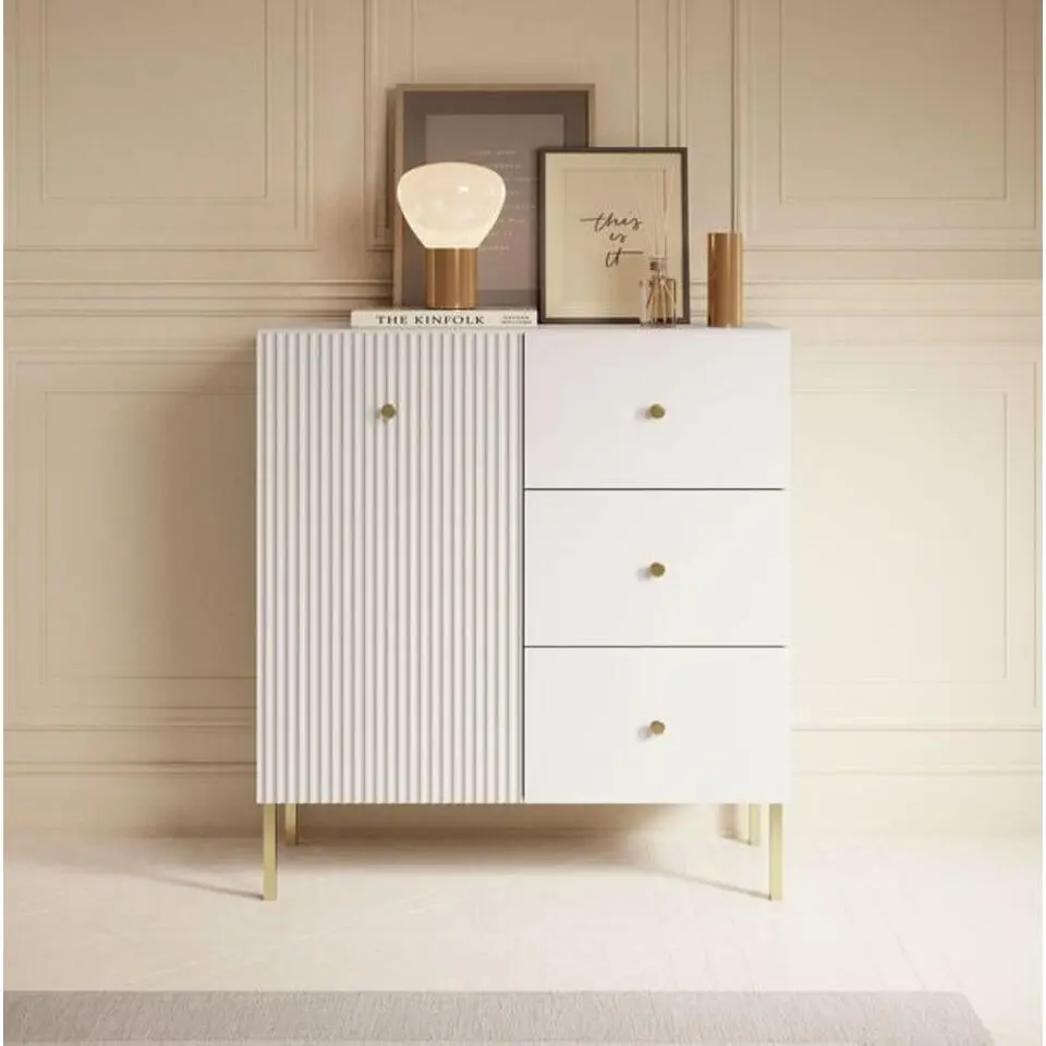 Meubella - Dressoir Vermont - Wit - 90 cm
