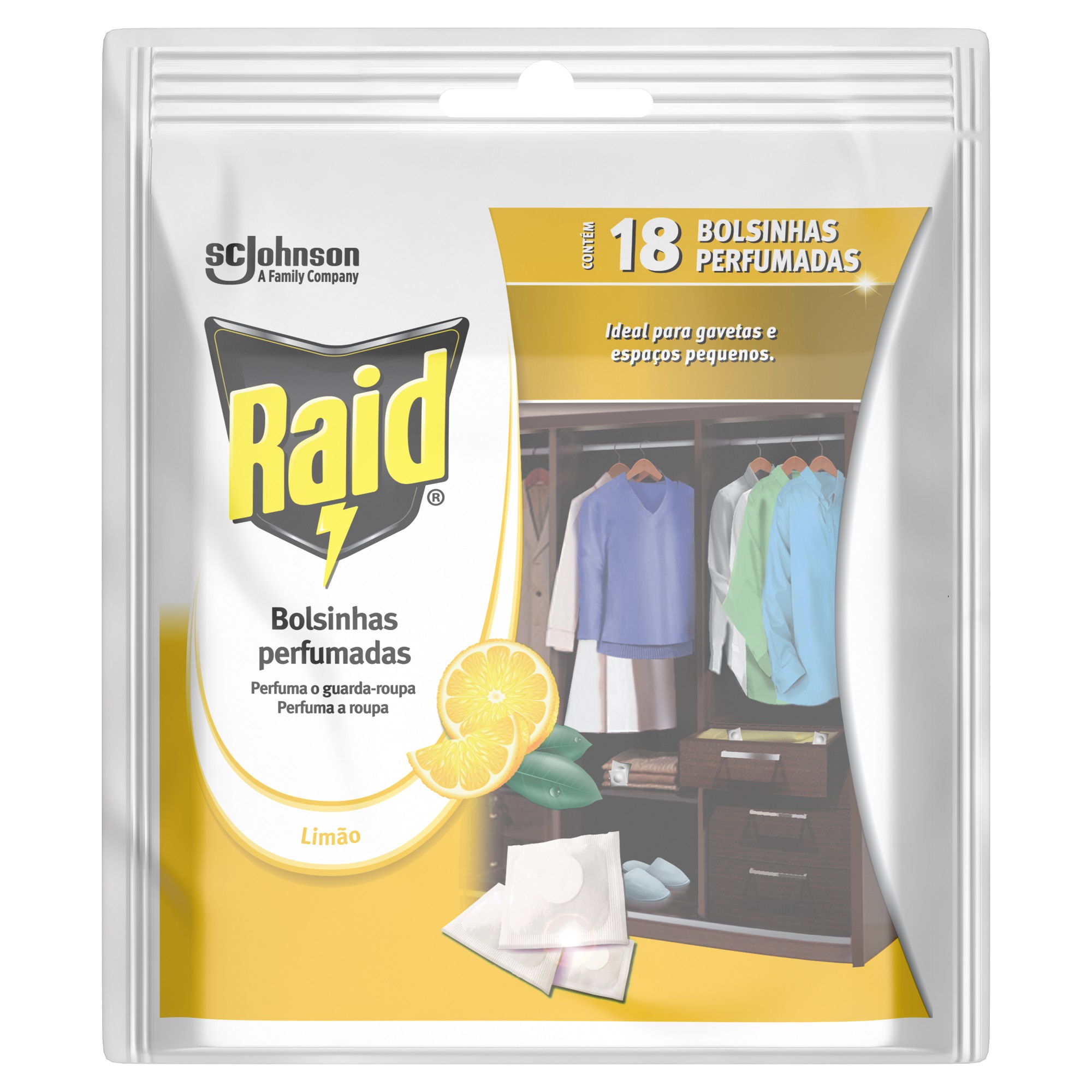 BOLSINHAS PERFUMADAS RAID LIMÃO 18UN