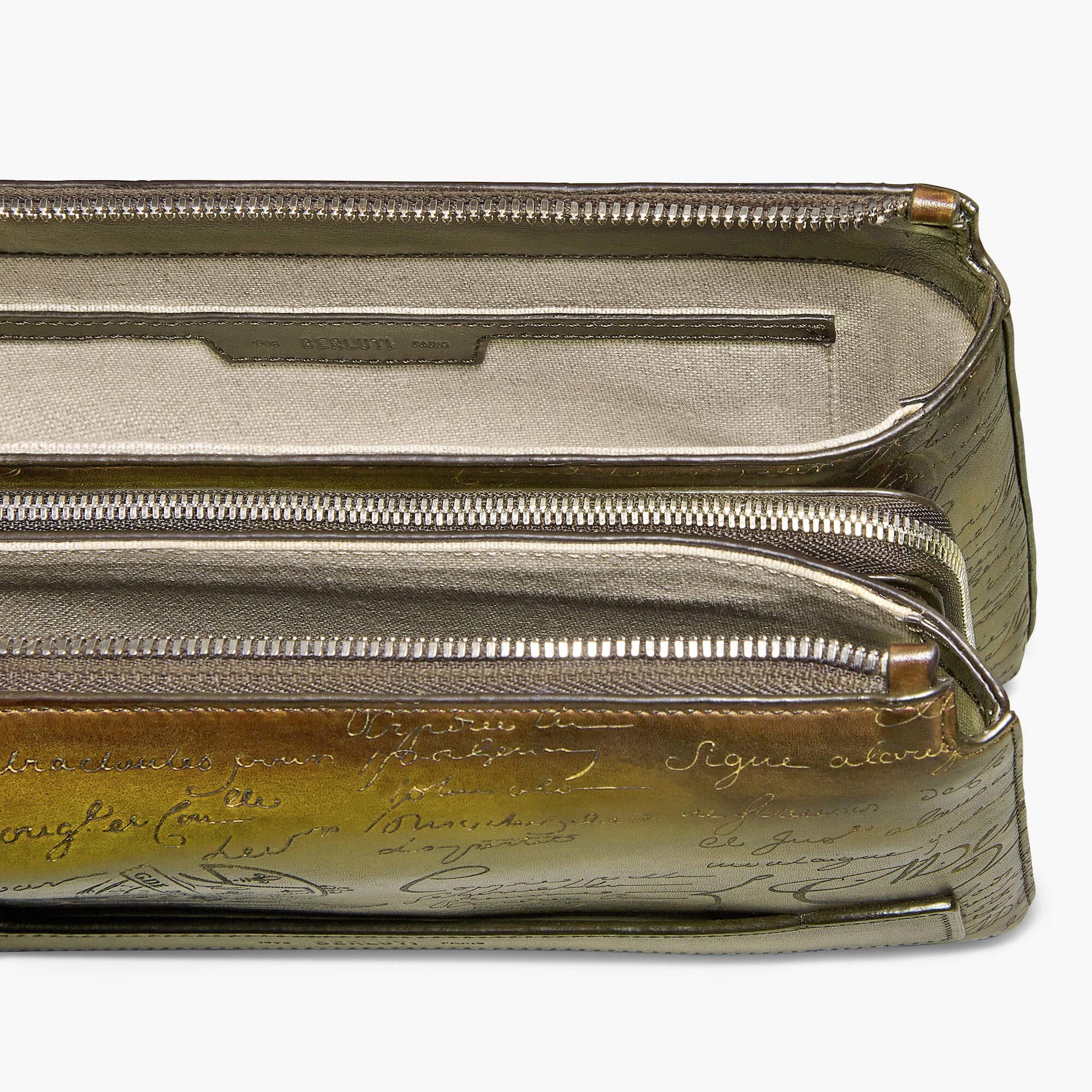 Pochette Zippee Tersio En Cuir Scritto