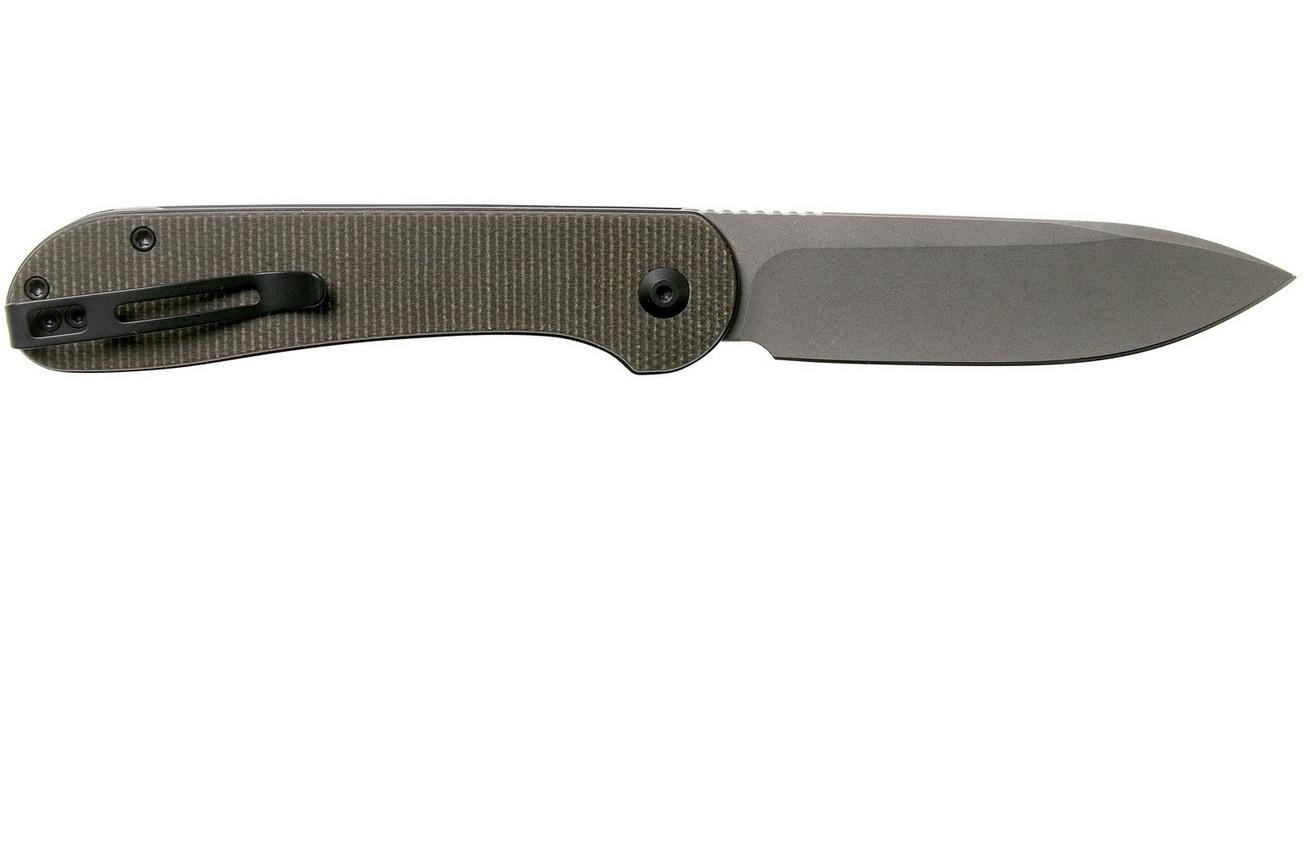 Civivi Elementum Button Lock C2103C Stonewashed, Dark Green Micarta zakmes