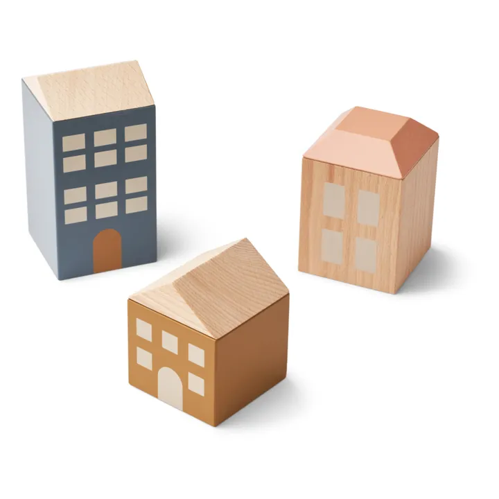 Liewood Maisons en bois - Set de 3 | Tuscany rose multi mix
