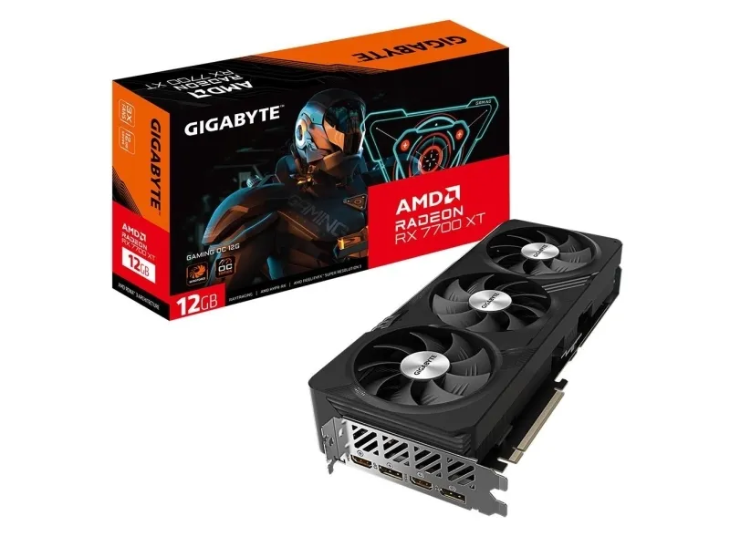 Gigabyte Radeon RX 7700 XT GAMING OC 12G - OC Edition - grafikkort - Radeon RX 7700 XT - 12 GB GDDR6 - PCIe 4.0 - 2 x DisplayPort, 2 x HDMI