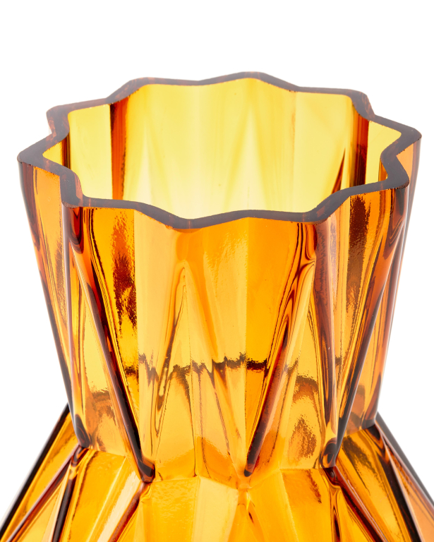 POLSPOTTEN Glass Folds vaas S Ochre