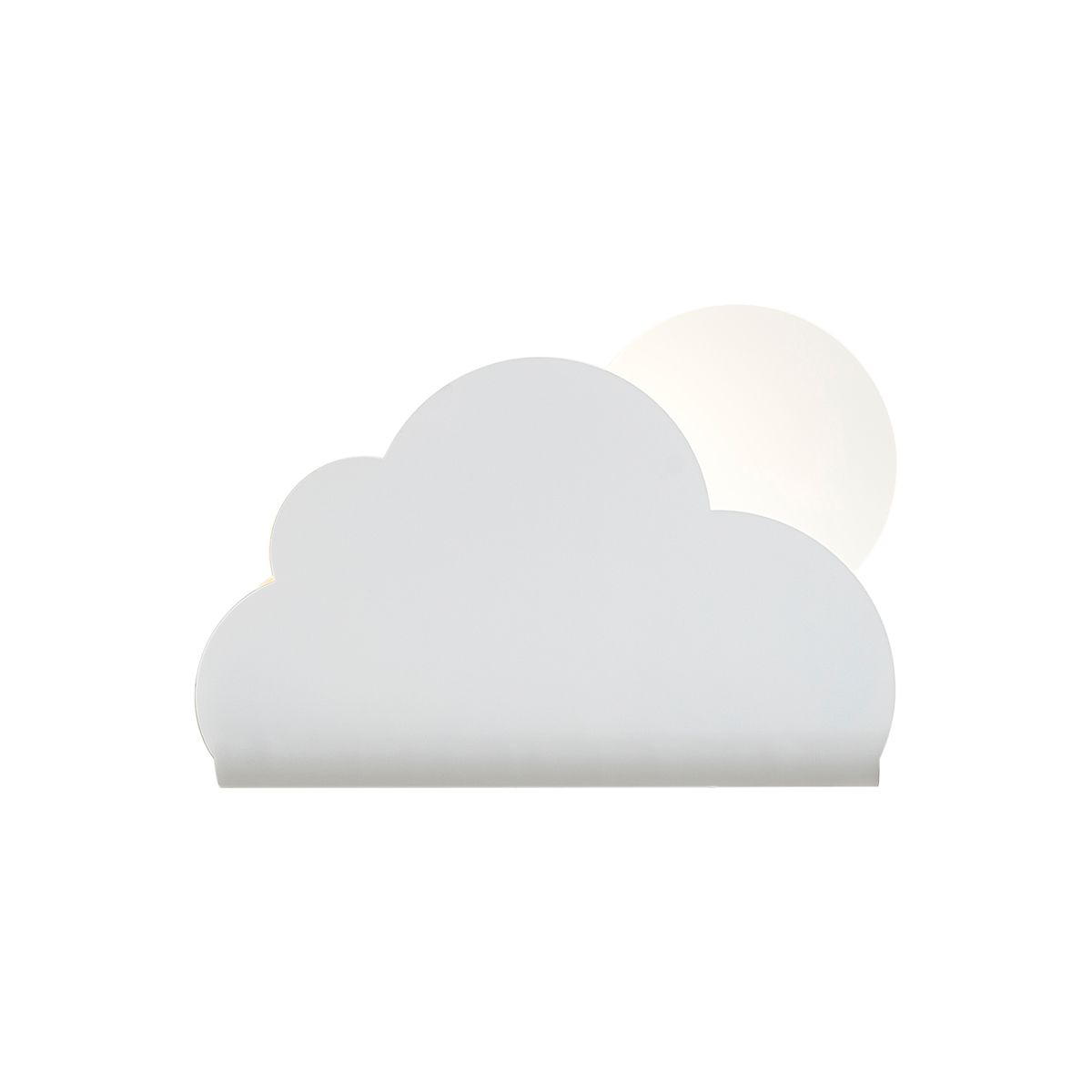 Kinder wandlamp wit wolk met zon - Cloudy