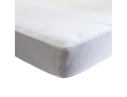 TERRE DE NUIT - Protège matelas coton bio molleton bonnet 27 blanc 200x200 ...