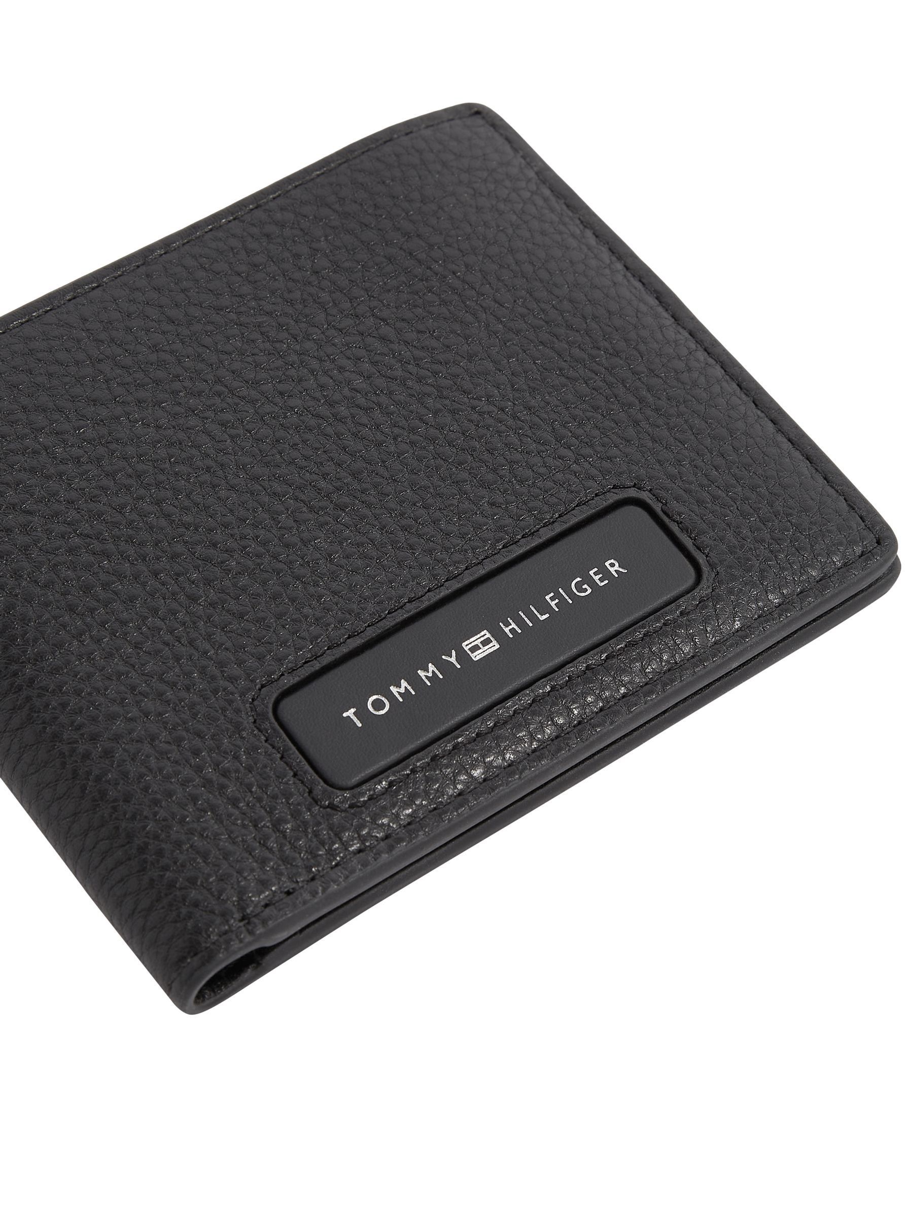 Tommy Hilfiger - Kleine leren kaarthouder met monogram