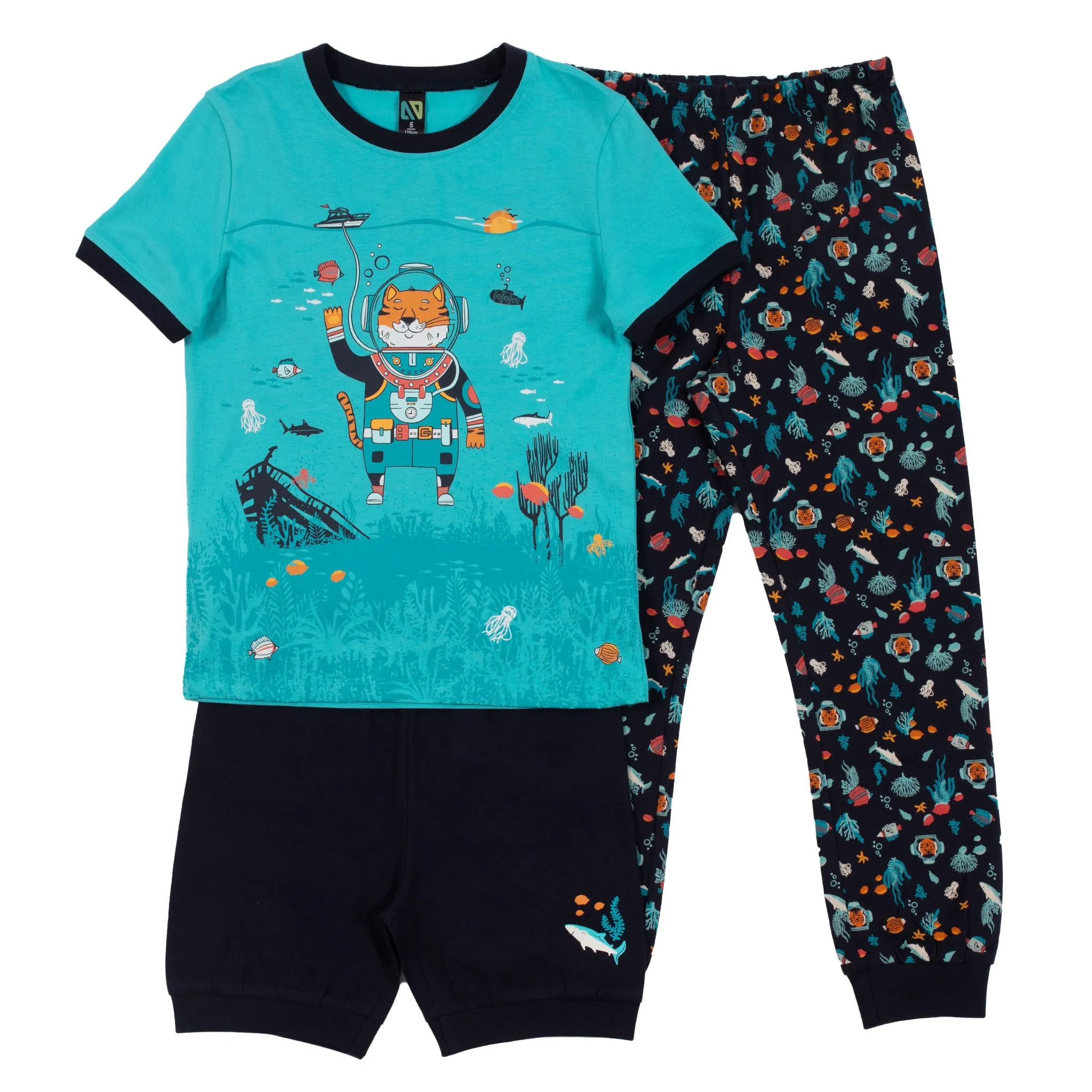 Nanö Pyjama 3 Pièces Tigre 7-12ans