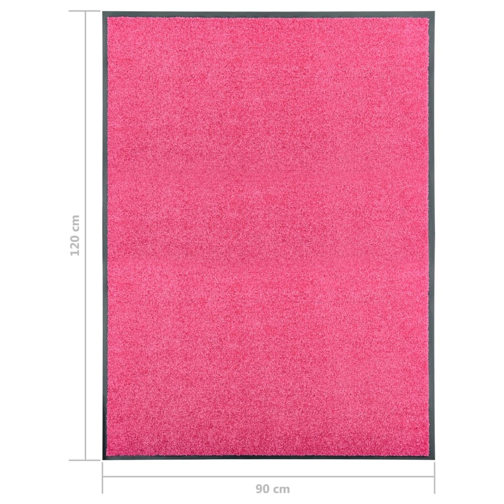 Paillasson lavable rose 90x120 cm