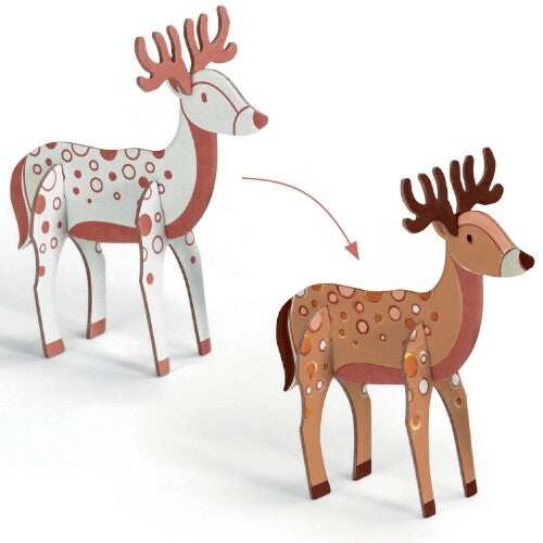 Djeco 3D kleurplaat speelfiguren - bos