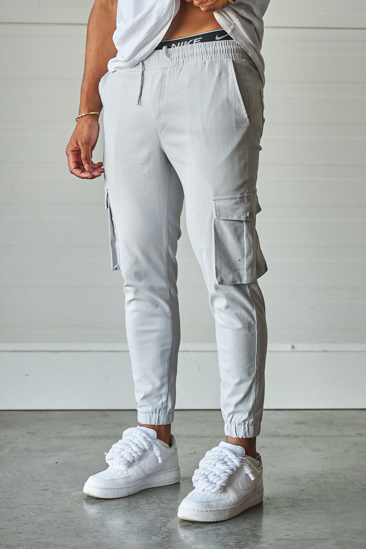 Joggerpant gris cargo