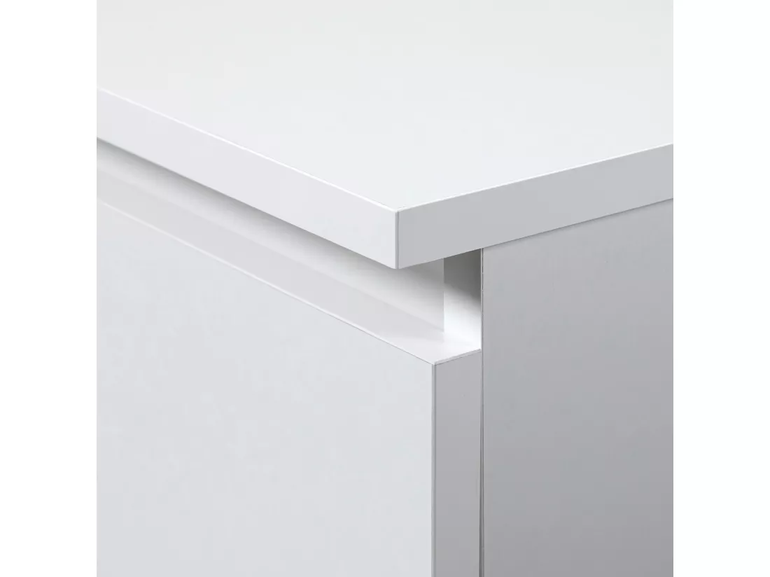 Armoire de rangement AKORD R80 Blanche 80 cm 2 portes façade Blanche mat 8 étagères 80x35x180 cm
